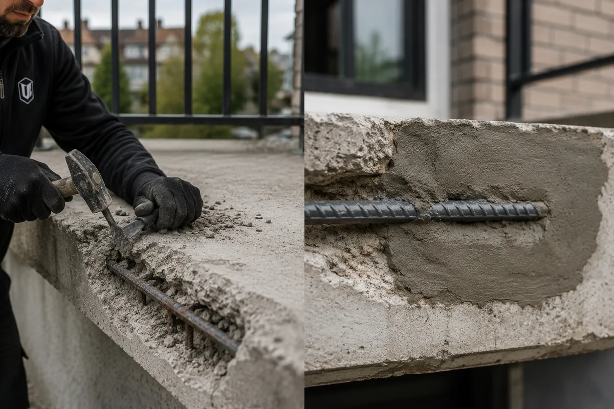 Betonrot herstellen